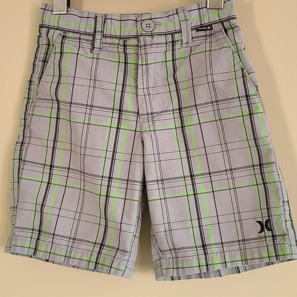 Hurley grey plaid shorts